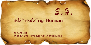 Sárkány Herman névjegykártya