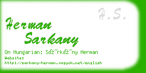 herman sarkany business card